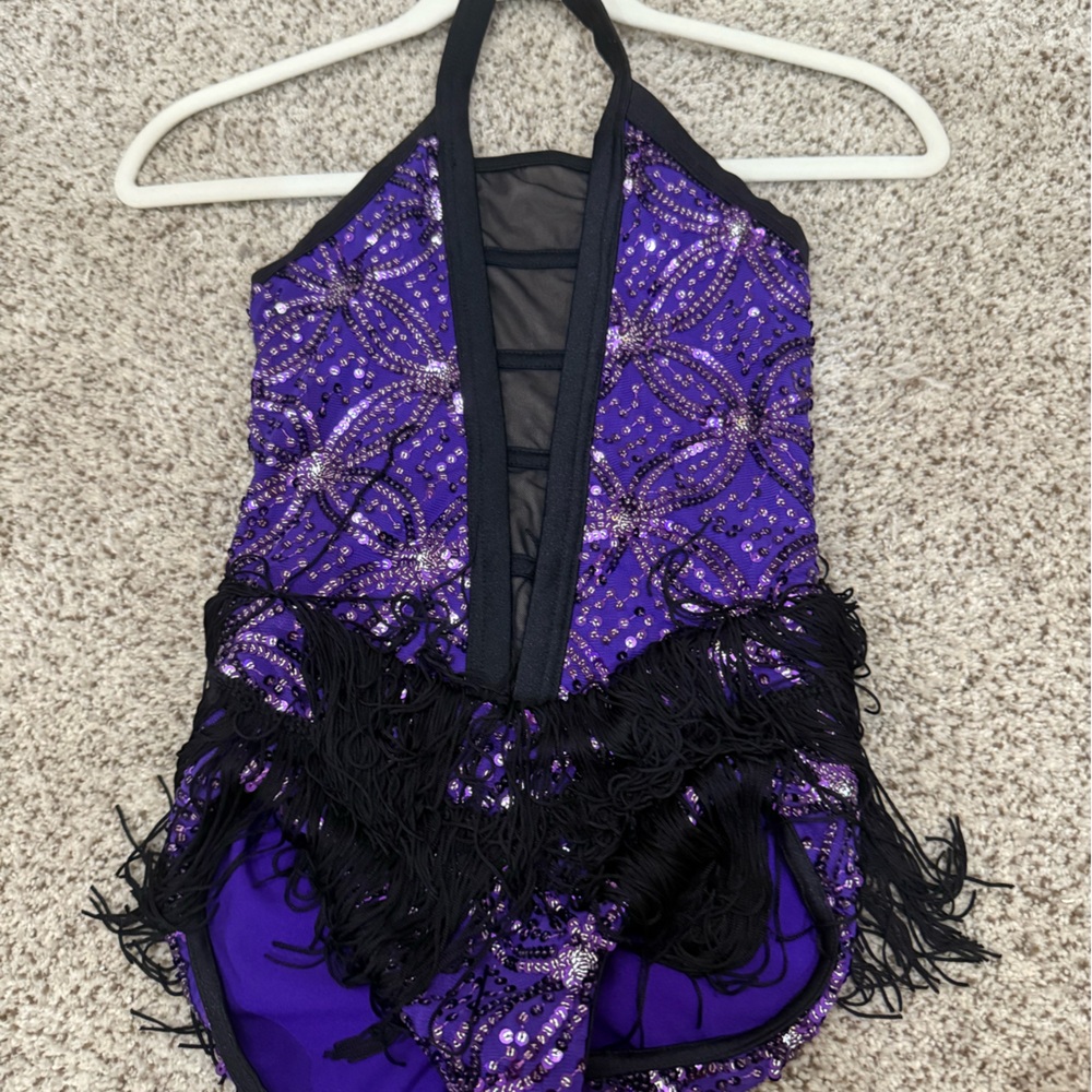 Weissman Purple Sequin Halter Dress